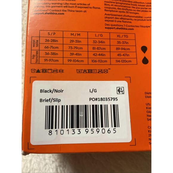 Thinx for All Leakproof Period Underwear Brief Black Large NIP New - Picture 8 of 10